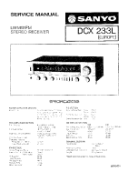 Sanyo DCX-233L - Service Manual 